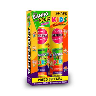 SHAMPOO + ACONDICIOANDOR Regefort Set What a Happier Baño Niños 300ml.