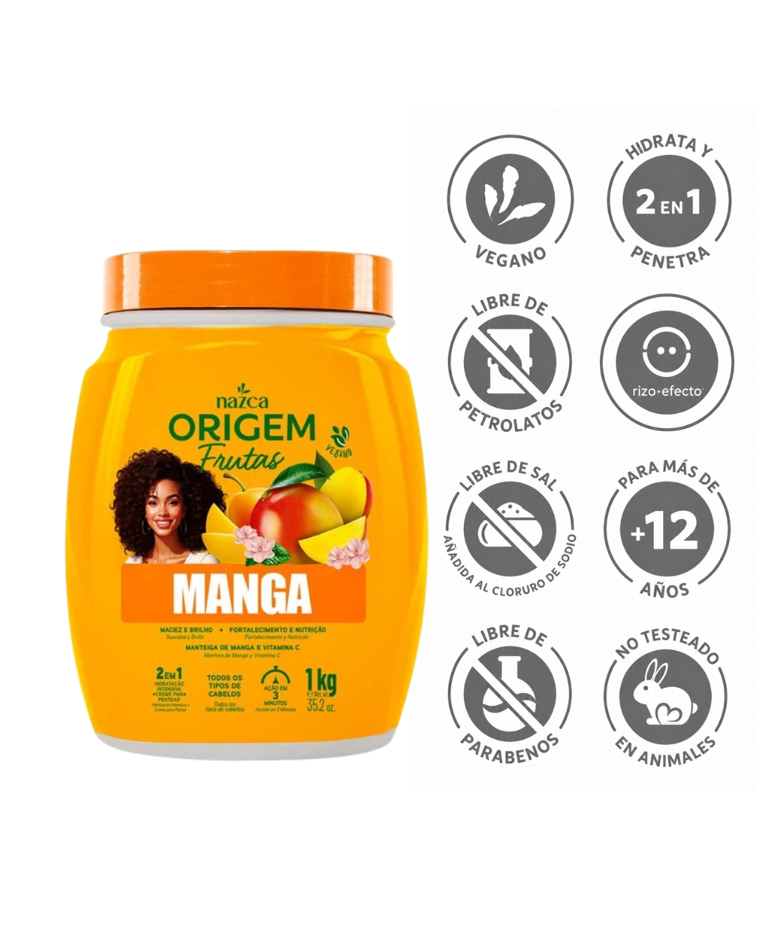 CREMA DE FRUTAS ORIGEM 2 EN 1 - MANGO 1KG - Imagen 2