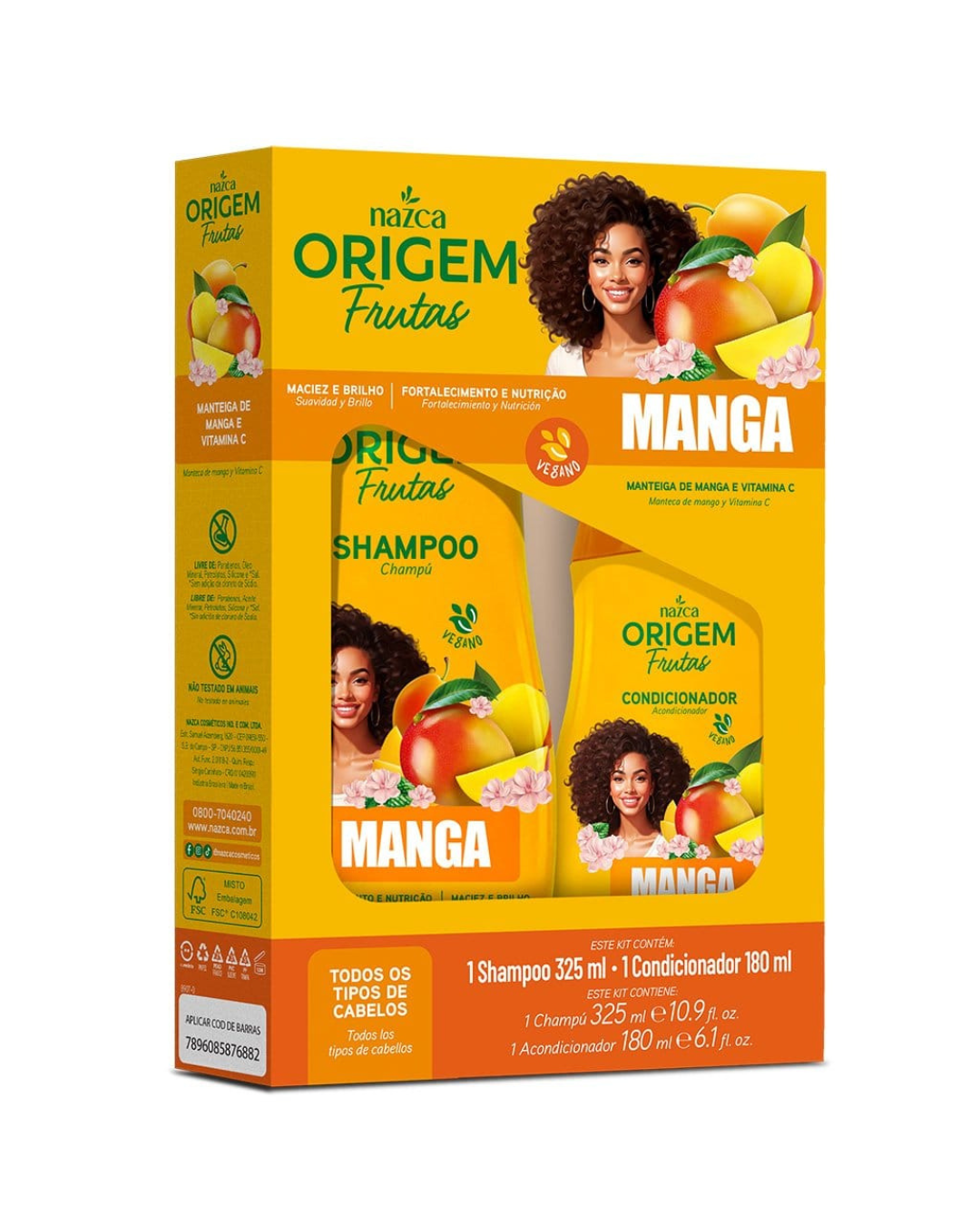 Kit Shampoo + Acondicionador Origem Frutas Mango