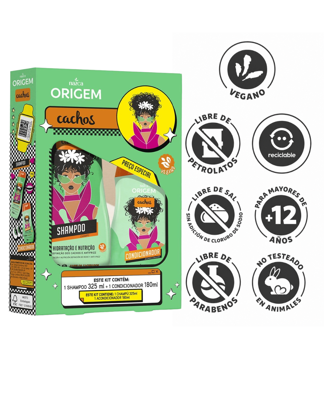 Kit Shampoo + Acondicionador - Origem Cachos - Imagen 2