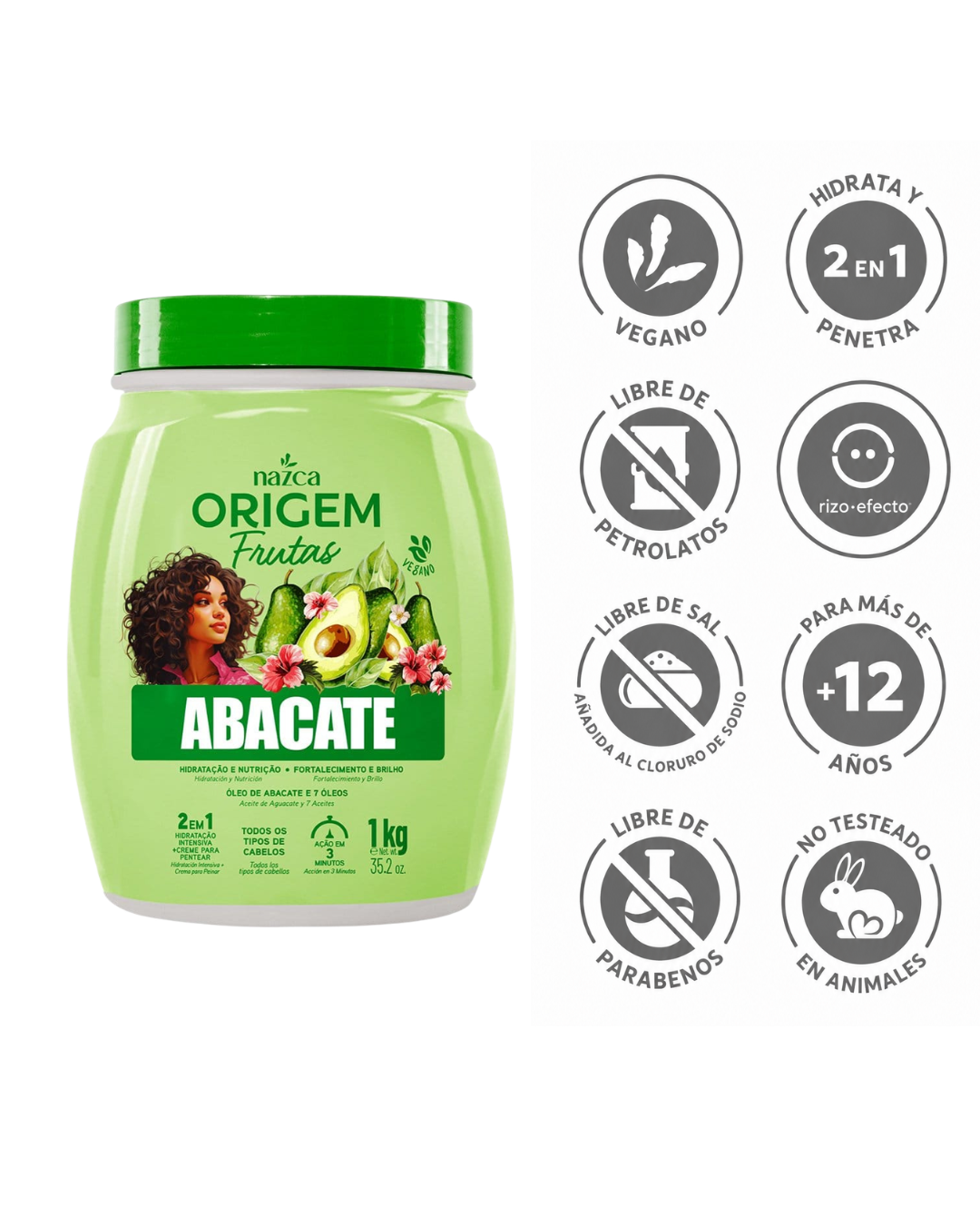 CREMA DE FRUTAS ORIGEM 2 EN 1 - AGUACATE 1KG - Imagen 2