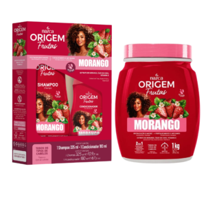 Pack Completo Origem Frutas Fresa | Rutina de Hidratación y Control del Frizz